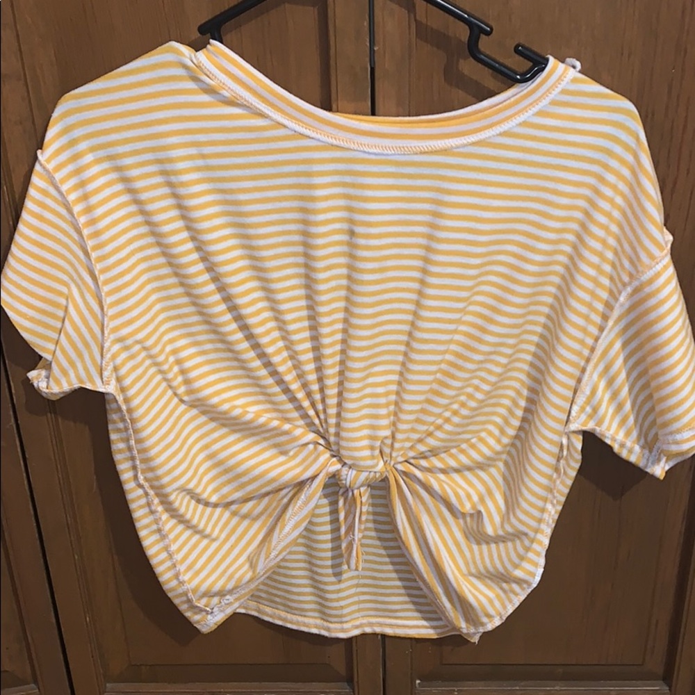 striped cropped t-shirt